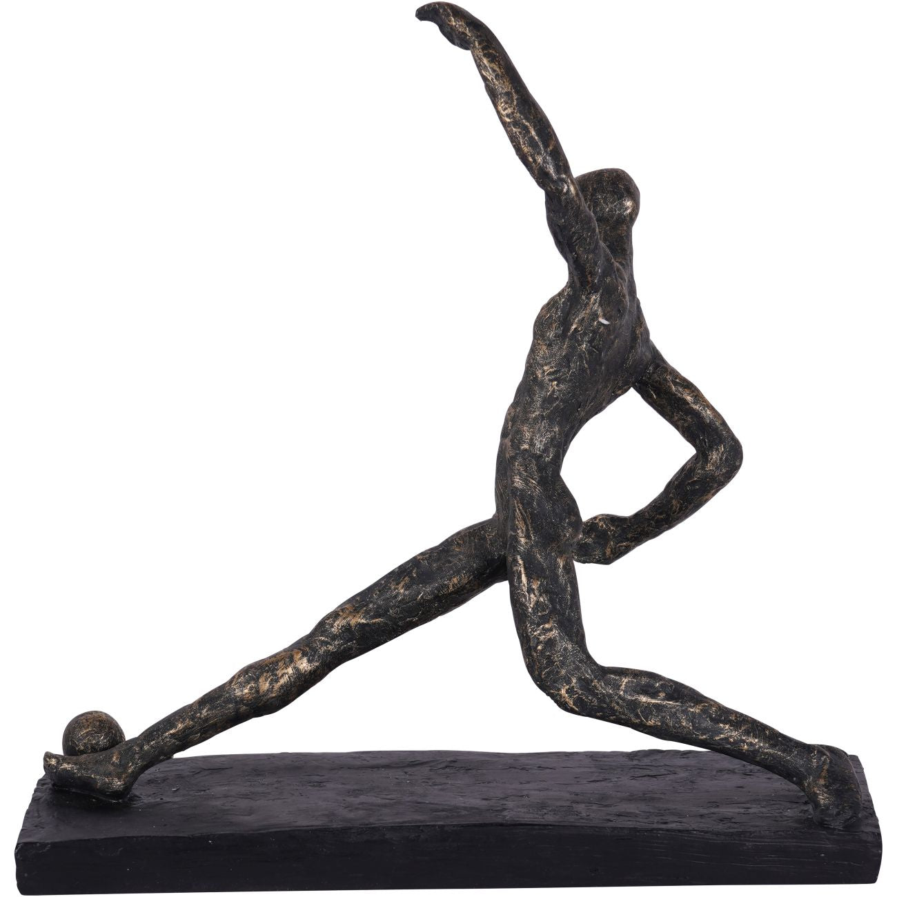Antique Bronze Football Player Sculpture